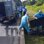 Foto: Hallazgo del cuerpo de un hombre en Carretera Sur, Managua / TN8