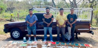 Policía detiene a seis sujetos por contrabando en Peñas Blancas, Rivas