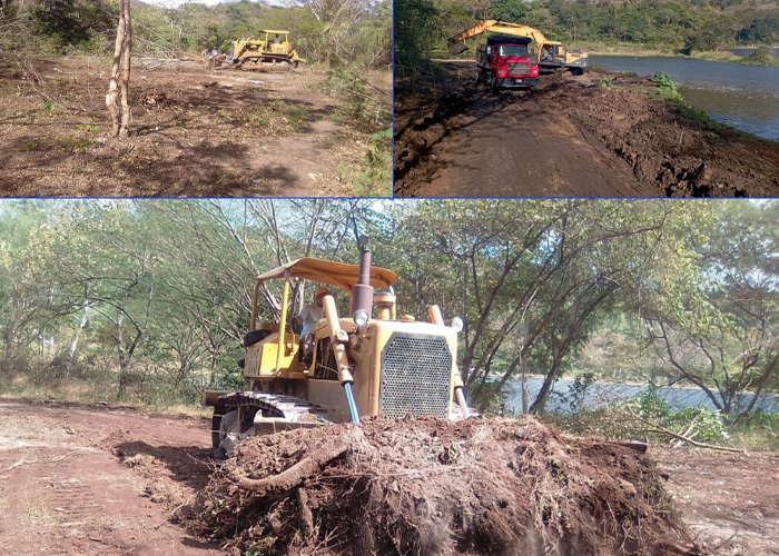 ENACAL junto al EPN realizan mantenimiento de la presa “El Diamante” en Boaco