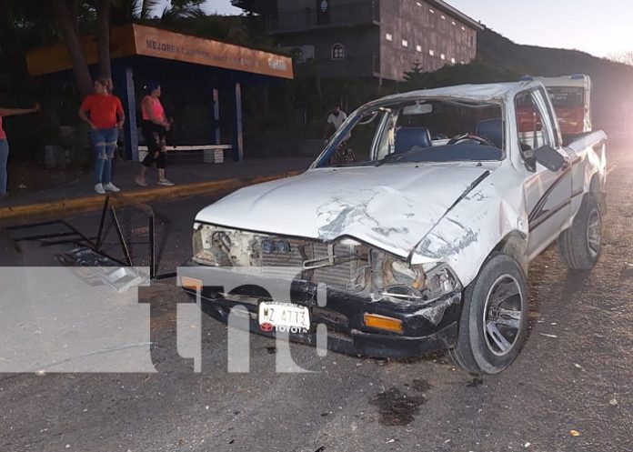 Accidente sobre la Carretera Panamericana en Somoto deja dos personas lesionadas