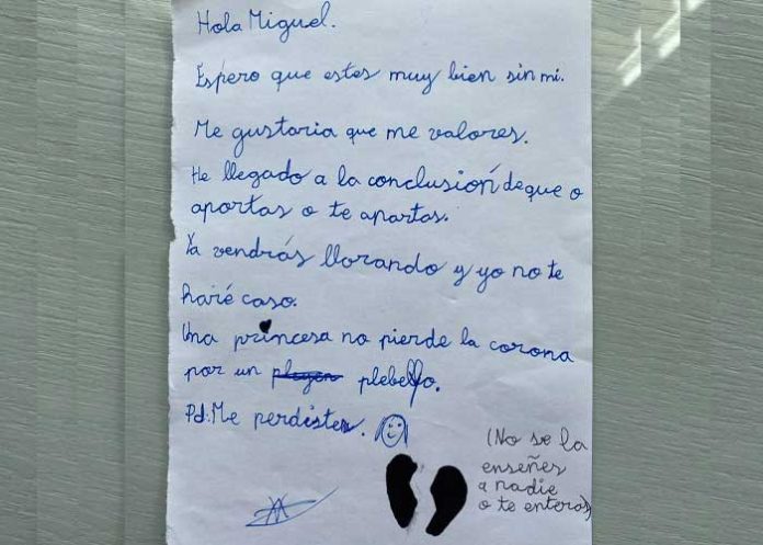 La carta de desamor de una niña de siete años