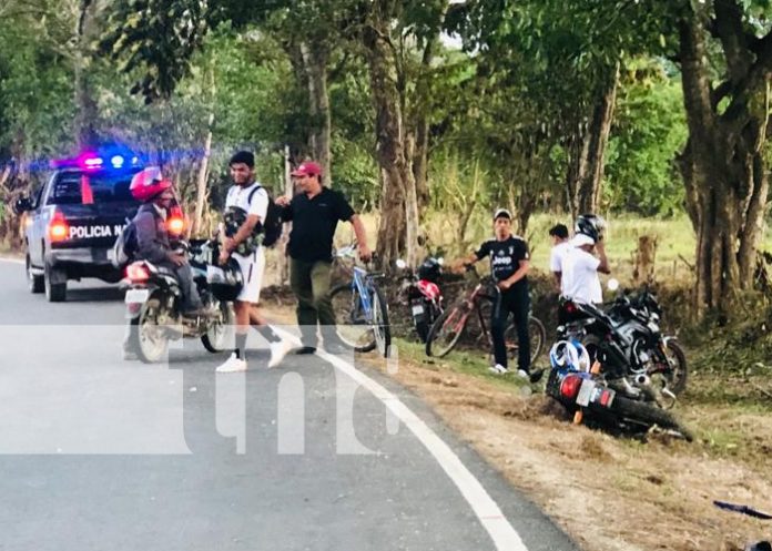 Foto: Irresponsable motociclista termina lesionado en accidente en Nueva Segovia / TN8