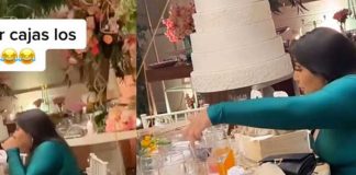 “No la inviten”: mujer se llevó los caramelos de una boda en cajas