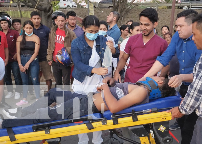 Motociclista lesionados luego que taxista realizara mala maniobra en Estelí