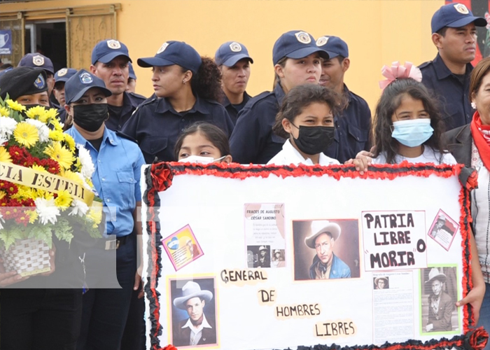 Jalapa y Estelí conmemoran 89 años del paso a la inmortalidad de Sandino
