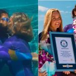 Pareja rompe récord Guinness del beso más largo bajo el agua 