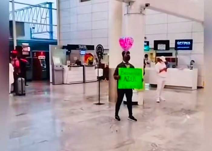 Llegó al aeropuerto para recibir a su novia y se lleva sorpresa