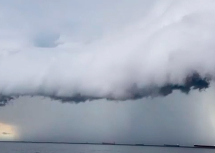 Imponente formación nubosa dejó perplejos a varios habitantes en Brasil