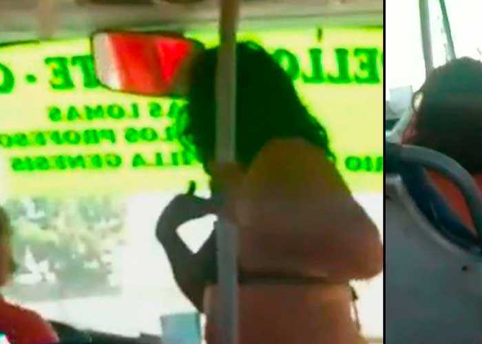 Mujer se sube a bus en ropa interior al no soportar ola de calor en Chile