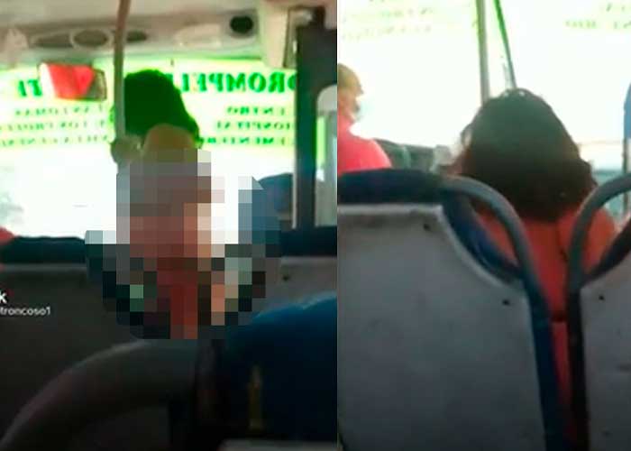 Mujer se sube a bus en ropa interior al no soportar ola de calor en Chile