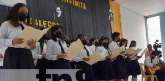 Foto: Cantata en Escuela Normalista de Managua en honor a Rubén Darío / TN8