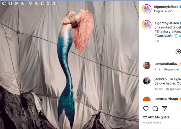 Shakira se transforma en sirena para la portada de su canción 