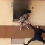 Escaló un edificio en España y salvó a familia de ser devorada por un incendio
