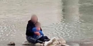A punto de ahogarse en el Río Bravo rescatan a una madre junto a su hijo