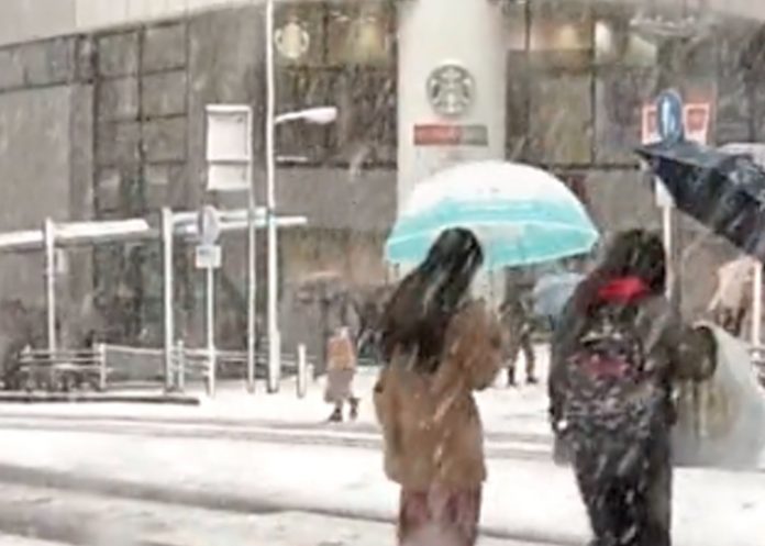 ¡Todos a abrigarse! Alerta en 23 distritos de Tokio por fuertes nevadas