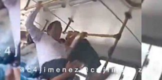Patada voladora: pasajeros protagonizan pelea en bus