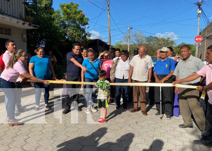 Inauguran una nueva calle adoquinada en Juigalpa, Chontales