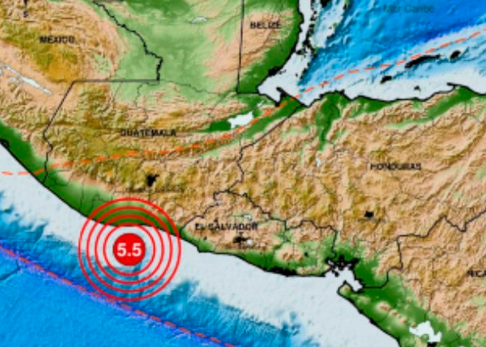 Temblor de magnitud 5.7 estremece Guatemala y El Salvador 
