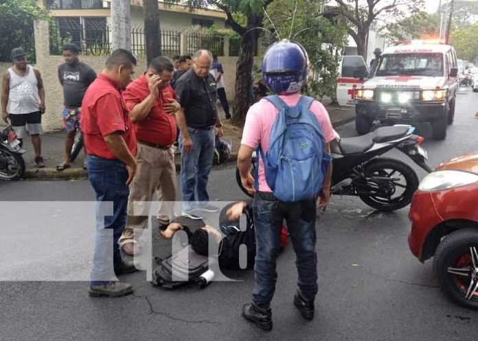 Foto: Accidente de tránsito en sector de La Tenderí, Managua / TN8