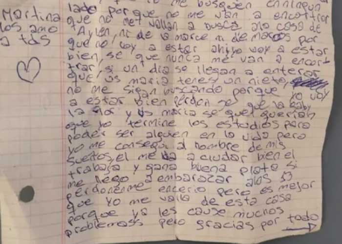Niña de 12 se sale de su casa y deja una carta dolorosa