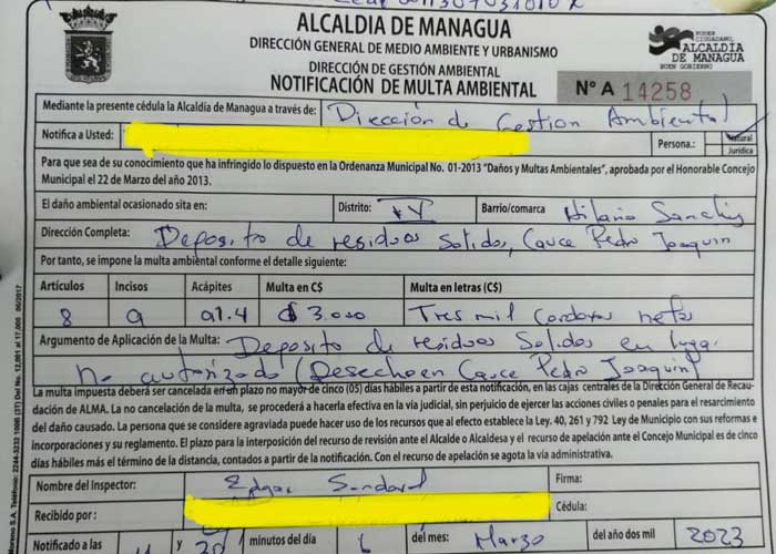 8 mil "yucas": Fuertes multas si andas de cochino en Managua
