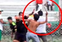 Perú: Aficionado casi machetea a árbitro porque perdió su equipo