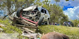 Supuestamente, la invasión de carril dejó como resultado un accidente vial en Jalapa