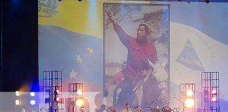 Foto: “Corazón de la Patria Grande”, Juventud Sandinista honra a Chávez / TN8