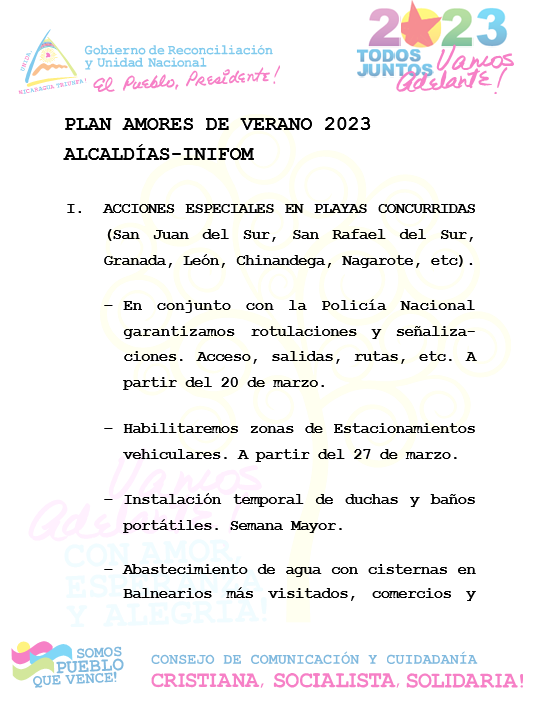 INIFOM presenta el Plan Amores de Verano 2023
