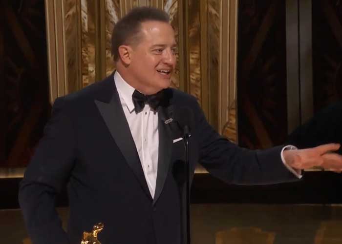 Brendan Fraser es premiado con un Óscar por su actuación en “La Ballena”