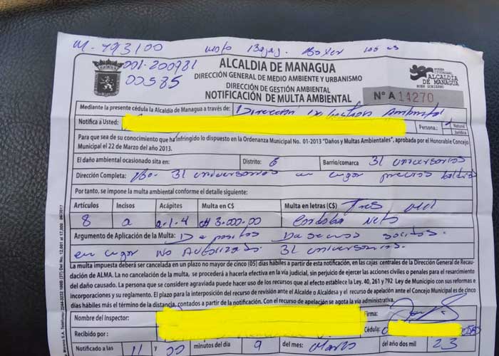 8 mil "yucas": Fuertes multas si andas de cochino en Managua