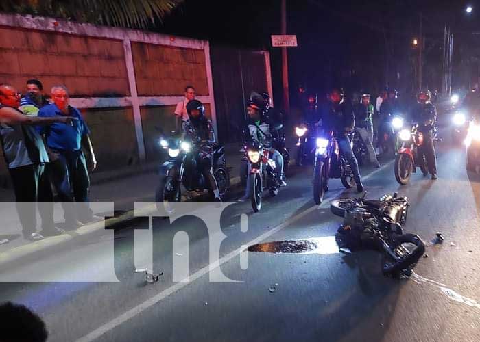 Foto: Accidente de tránsito deja a motociclista en estado grave en Jinotepe / TN8