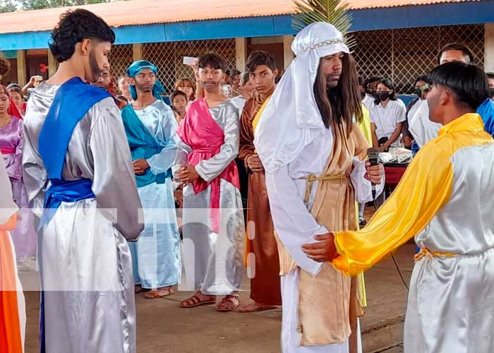 Estudiantes de Tipitapa recrean la Judea de cara a los días santos