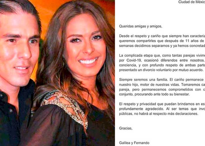 Galilea Montijo anuncia que también se divorcia