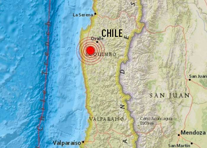 Sismo de 5,6 sacude a la zona central de Chile
