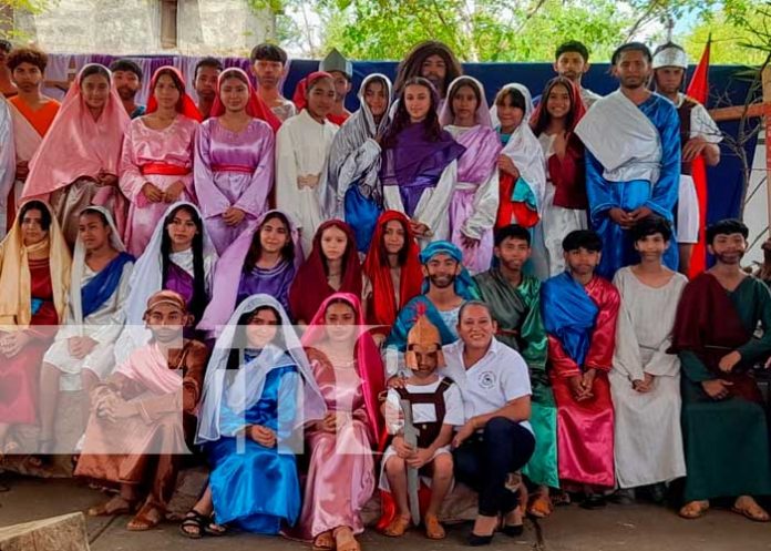 Estudiantes de Tipitapa recrean la Judea de cara a los días santos