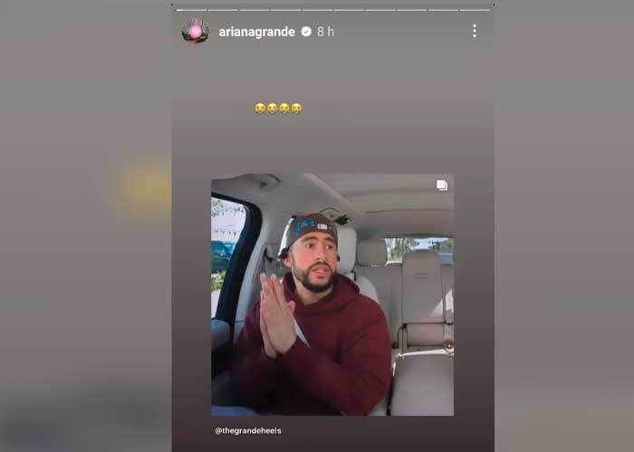 Ariana Grande reacciona a interpretación de Bad Bunny