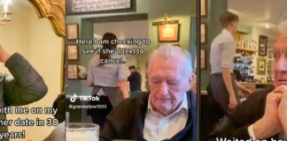 Abuelito de 89 años tenía su primera cita en 30 años