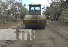 Foto: Construcción de carretera de concreto hidráulico en Ometepe / TN8