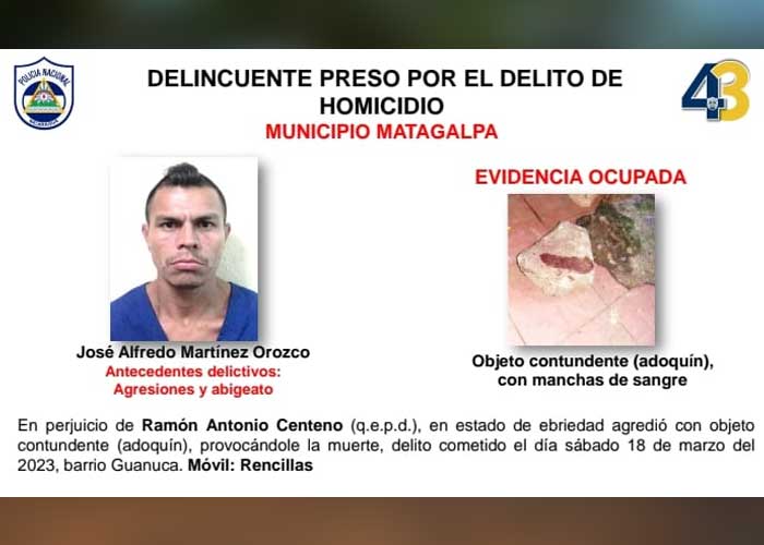 Foto: Captura de sujeto por delincuencia en Matagalpa 