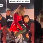 Belinda es atacada por fan en un concierto y le lastima la espalda