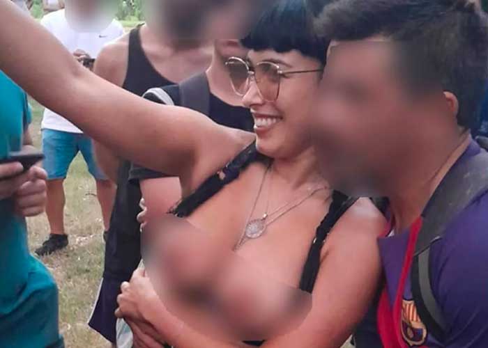 Polémica por actriz porno que se desnudó en un parque
