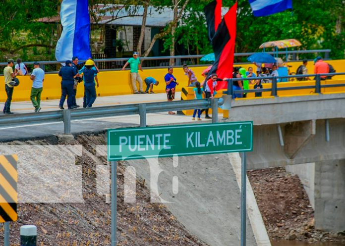 Gobierno y MTI inauguran puente Kilambé en Wiwilí, Jinotega