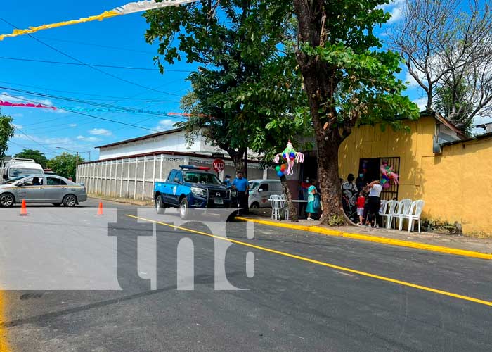 Inauguran mejoramiento vial en el barrio Rigoberto López Pérez en Managua