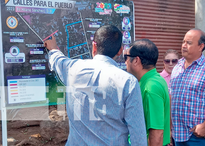 Familias del barrio Hilario Sánchez, en Managua, estrena 7 calles nuevas