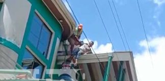 Foto: Joven que pintaba un techo sufrió descarga en El Rama, Caribe Sur / TN8