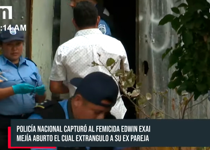 Policía capturó al autor del femicidio en Tipitapa, Managua