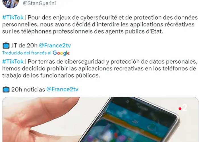 Francia prohíbe el uso de TikTok en teléfonos de funcionarios públicos