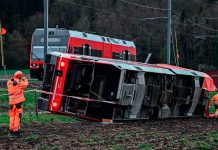 Varios heridos tras el descarrilamiento de dos trenes en el norte de Suiza