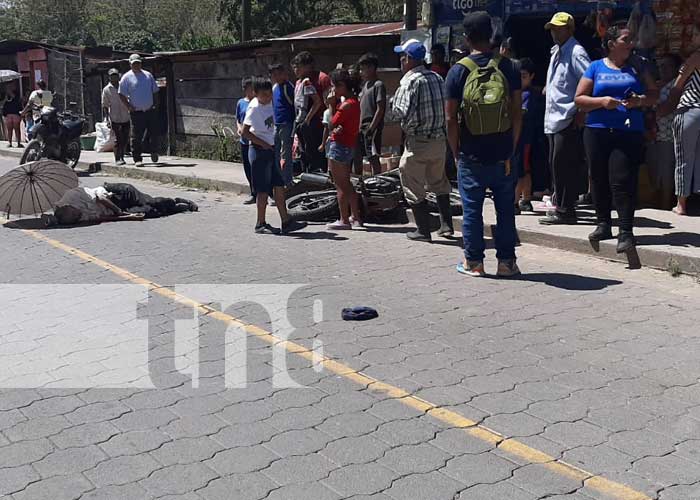 Persona de la tercera edad muere atropellado por un motorizado en la Dalia, Matagalpa